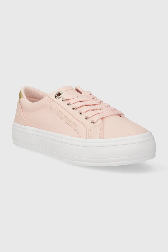 Πάνινα παπούτσια Tommy Hilfiger ESSENTIAL VULC CANVAS SNEAKER ροζ