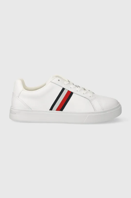bianco Tommy Hilfiger sneakers in pelle ESSENTIAL COURT SNEAKER STRIPES Donna