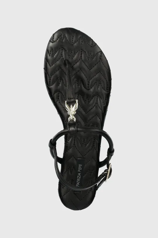 čierna Kožené sandále Patrizia Pepe
