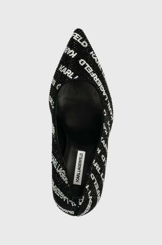 črna Visoke pete iz semiša Karl Lagerfeld PANDARA II