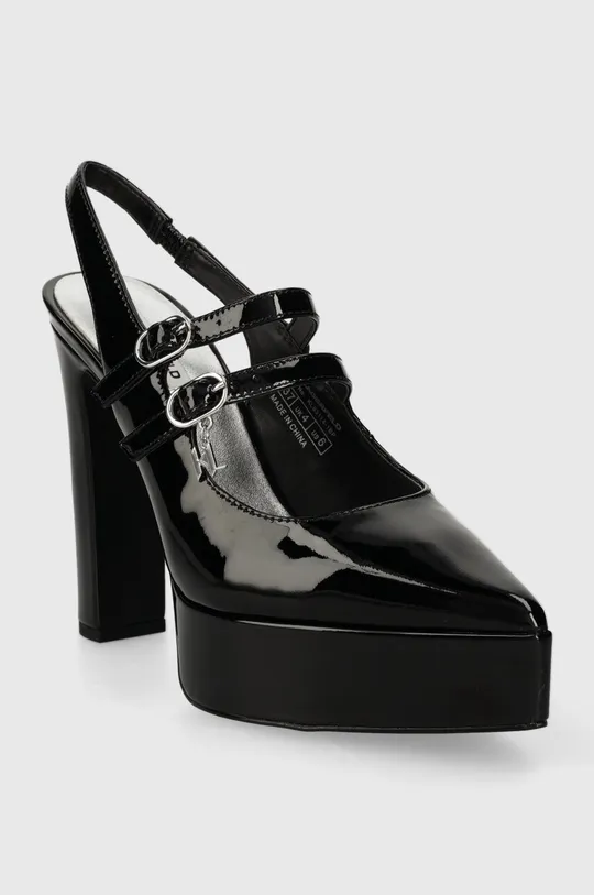 Шкіряні туфлі Karl Lagerfeld SOIREE PLATFORM чорний
