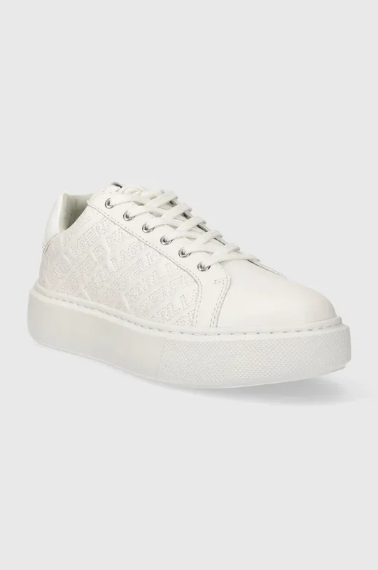 Кожаные кроссовки Karl Lagerfeld MAXI KUP белый