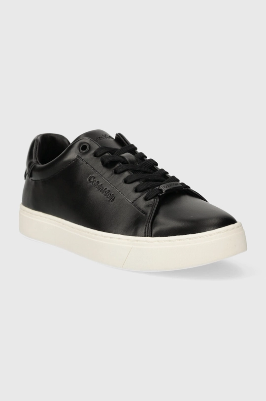 Usnjene superge Calvin Klein CLEAN CUPSOLE LACE UP črna