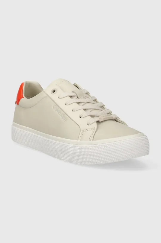 Calvin Klein sneakersy VULC LACE UP - DIAMOND FOXING beżowy