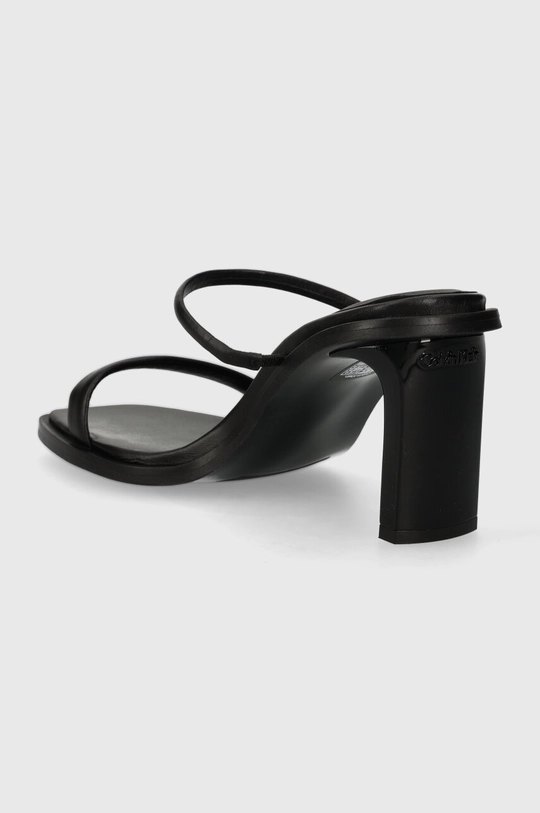 Δερμάτινες παντόφλες Calvin Klein PADDED CURVED STIL SLIDE 70 Πάνω μέρος: Φυσικό δέρμα Εσωτερικό: Φυσικό δέρμα Σόλα: Συνθετικό ύφασμα