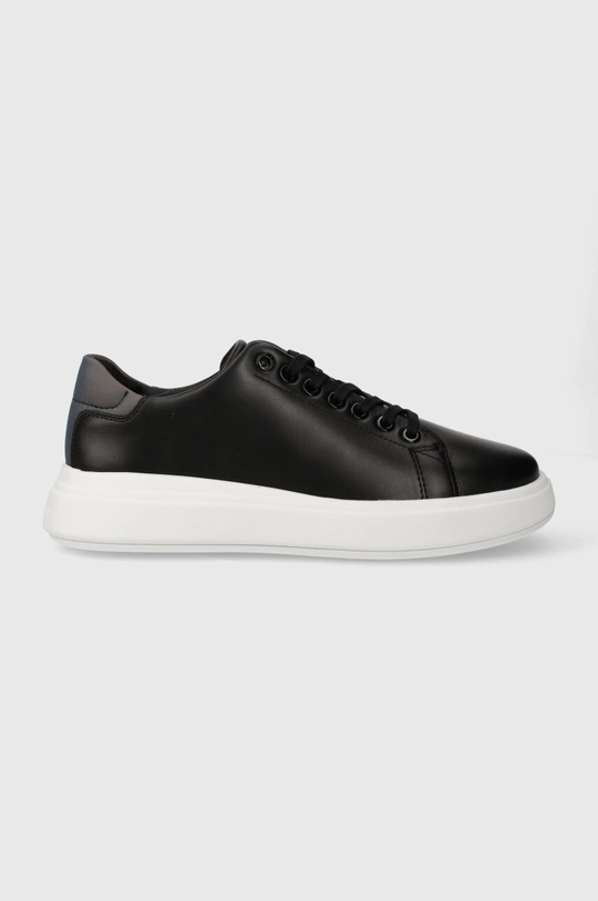 μαύρο Δερμάτινα αθλητικά παπούτσια Calvin Klein RAISED CUPSOLE LACE UP LUMINOUS Γυναικεία