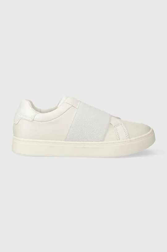 λευκό Δερμάτινα αθλητικά παπούτσια Calvin Klein CLEAN CUPSOLE SLIP ON Γυναικεία