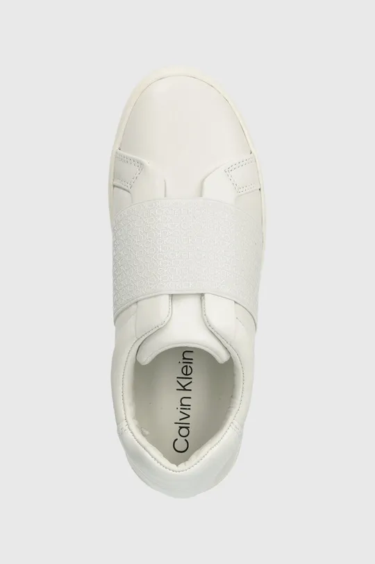 bianco Calvin Klein sneakers in pelle CLEAN CUPSOLE SLIP ON