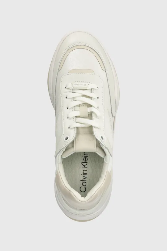 bianco Calvin Klein sneakers CLOUD WEDGE LACE UP-PEARLIZED