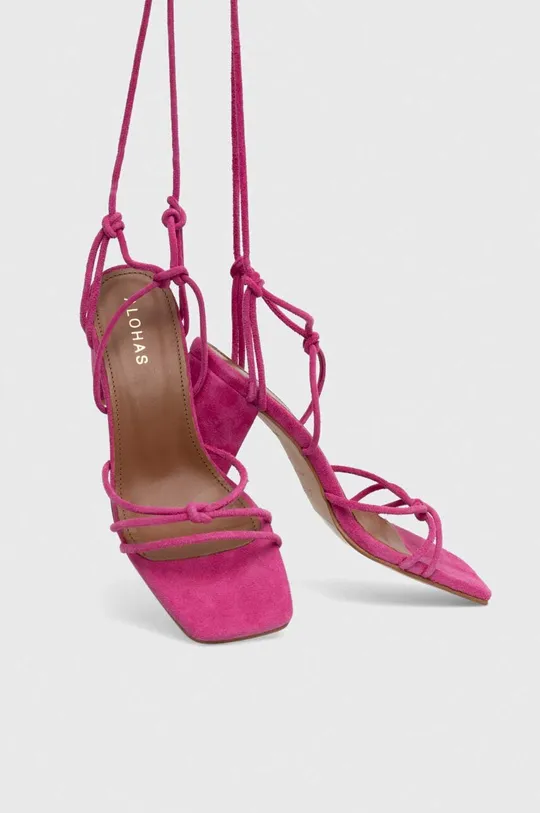 Alohas sandali in camoscio Paloma rosa