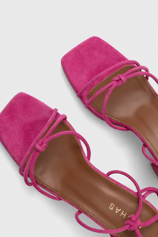 ružová Semišové sandále Alohas Paloma