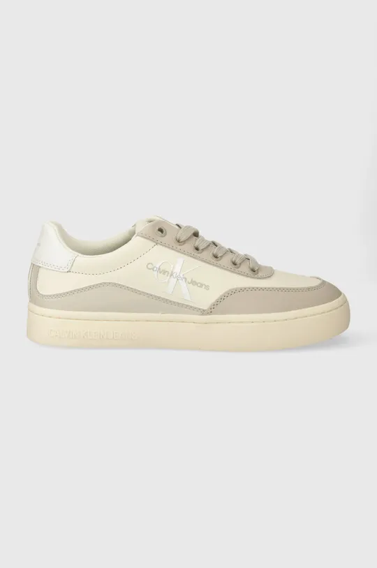 beżowy Calvin Klein Jeans sneakersy CLASSIC CUPSOLE LOW LACE LTH ML Damski