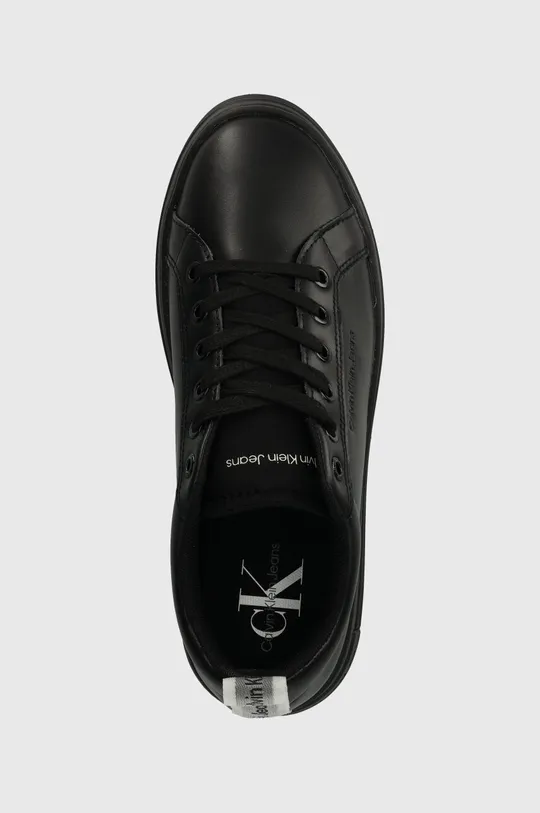 μαύρο Δερμάτινα αθλητικά παπούτσια Calvin Klein Jeans BOLD FLATF LOW LACEUP LTH IN LUM