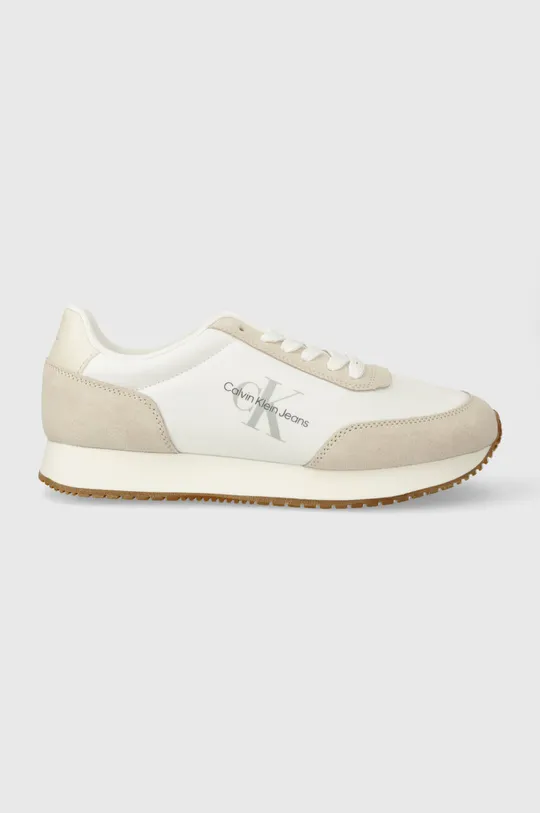 beżowy Calvin Klein Jeans sneakersy RETRO RUNNER LOW LACE NY ML Damski