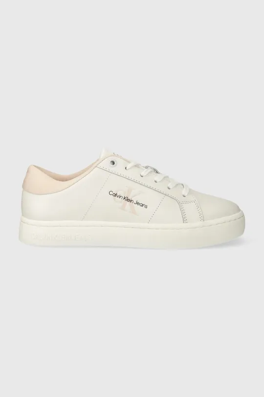 λευκό Δερμάτινα αθλητικά παπούτσια Calvin Klein Jeans CLASSIC CUPSOLE LOWLACEUP LTH WN Γυναικεία