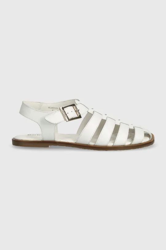 Kožené sandále Barbour Macy biela