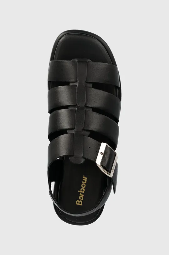 čierna Kožené sandále Barbour Charlene
