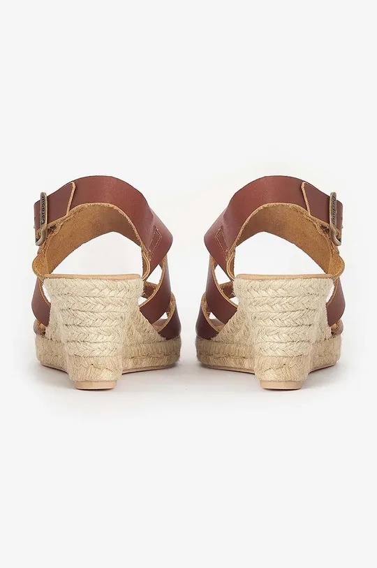 hnedá Kožené sandále Barbour Yolanda