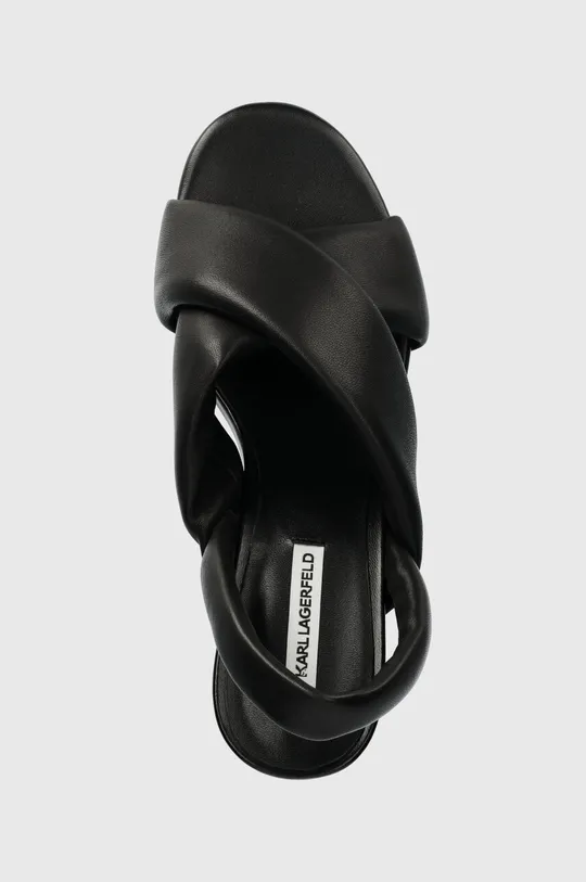 crna Kožne sandale Karl Lagerfeld IKON HEEL