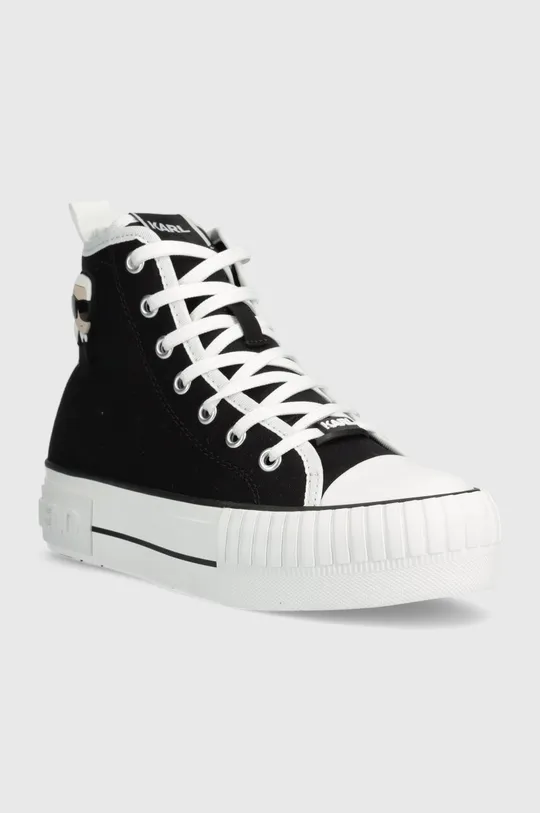 Πάνινα παπούτσια Karl Lagerfeld KAMPUS MAX NFT μαύρο