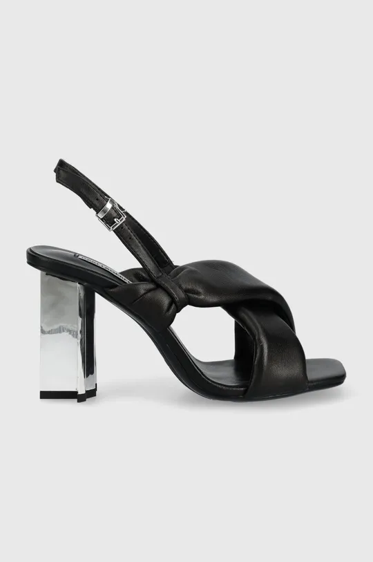 Kožené sandále Karl Lagerfeld KL TOWER čierna