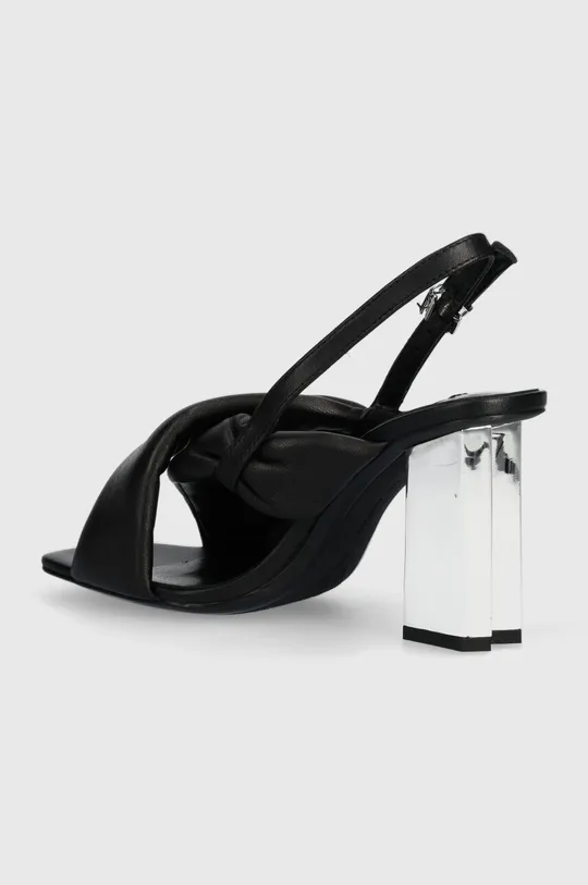 Usnjeni sandali Karl Lagerfeld KL TOWER Zunanjost: Naravno usnje Notranjost: Sintetični material Podplat: Sintetični material