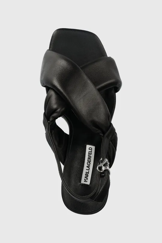 čierna Kožené sandále Karl Lagerfeld KL TOWER