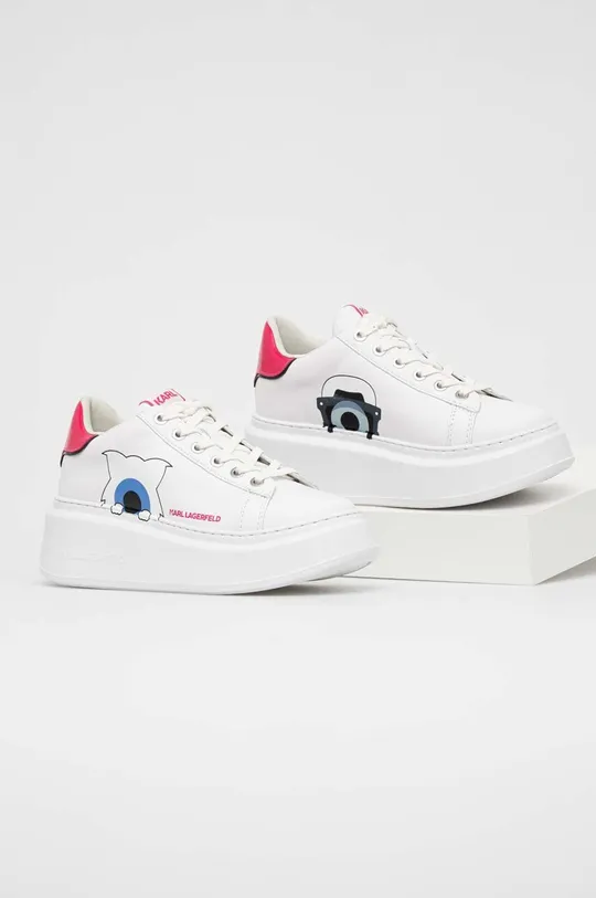 Δερμάτινα αθλητικά παπούτσια Karl Lagerfeld ANAKAPRI KL x DOUR DARCEL λευκό
