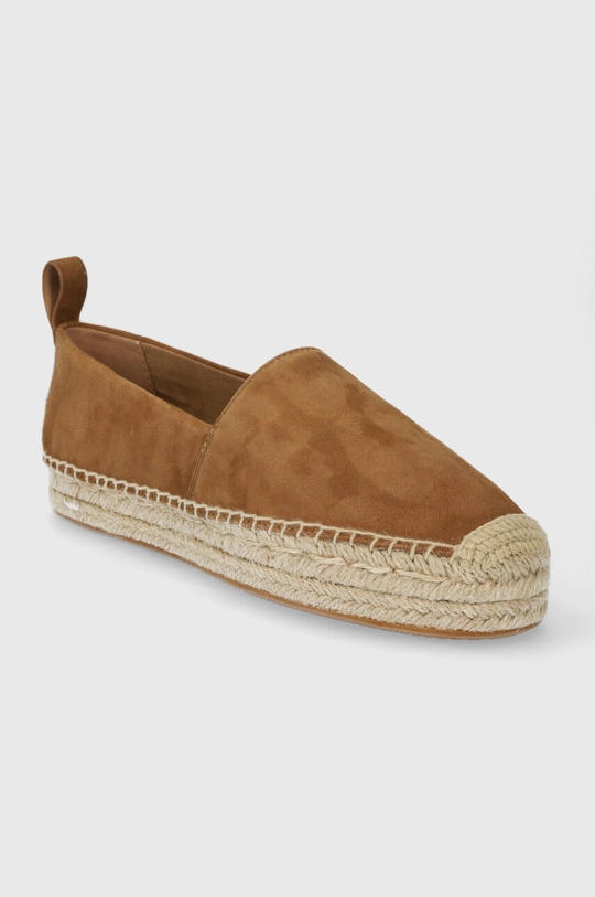 Semišové espadrilky BOSS Madeira béžová