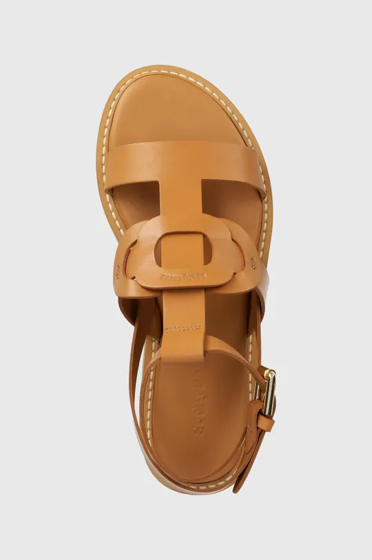 hnedá Kožené sandále Loys