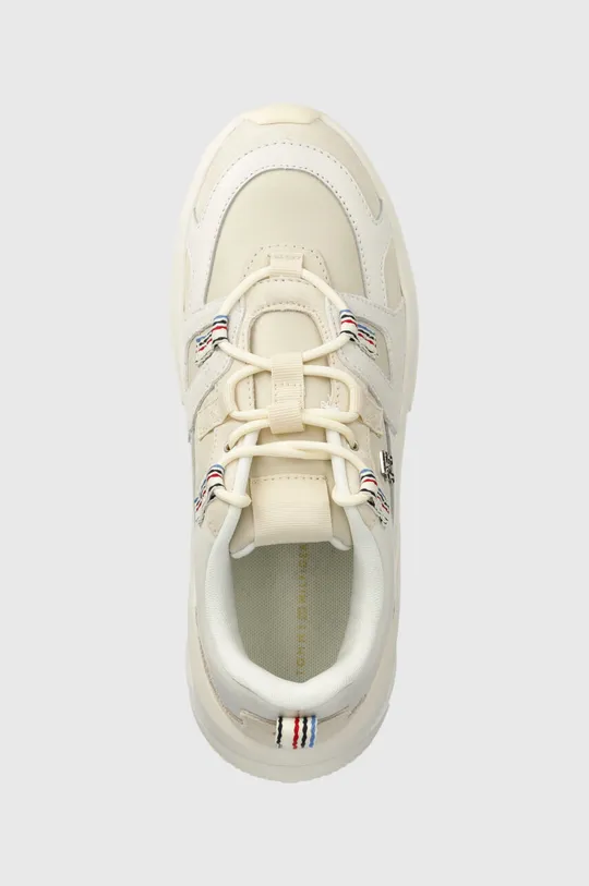 beżowy Tommy Hilfiger sneakersy FASHION CHUNKY RUNNER STRIPES
