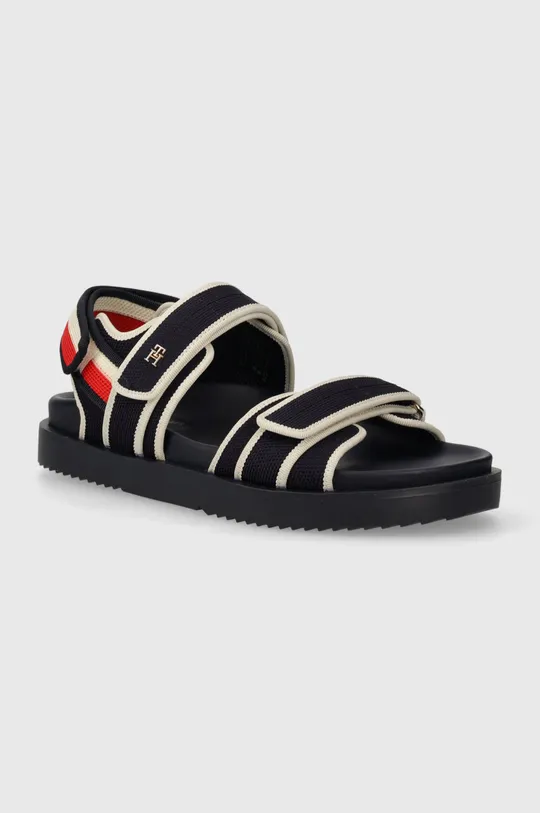 tmavomodrá Sandále Tommy Hilfiger CORPORATE SPORTY SANDAL Dámsky