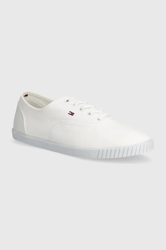 λευκό Πάνινα παπούτσια Tommy Hilfiger CANVAS LACE UP SNEAKER Γυναικεία