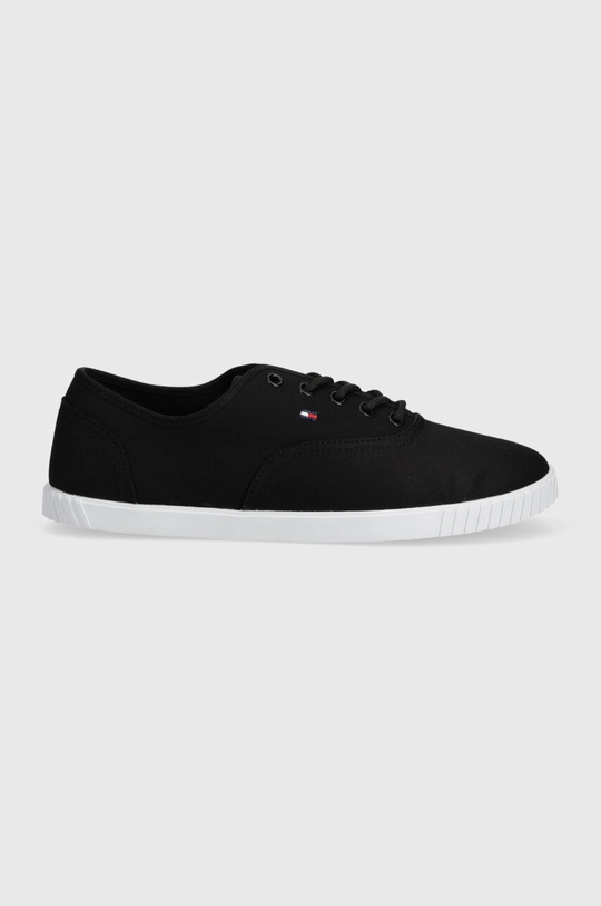 Tommy Hilfiger scarpe da ginnastica CANVAS LACE UP SNEAKER nero