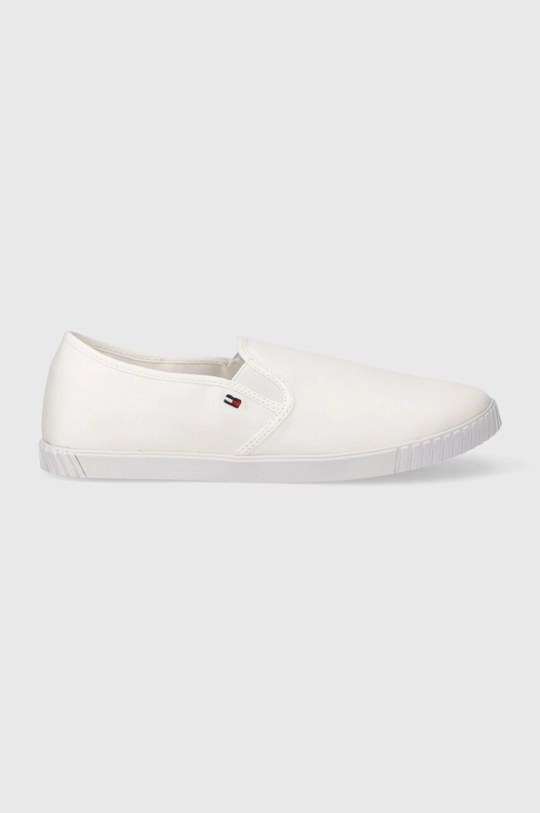 Πάνινα παπούτσια Tommy Hilfiger CANVAS SLIP-ON SNEAKER λευκό