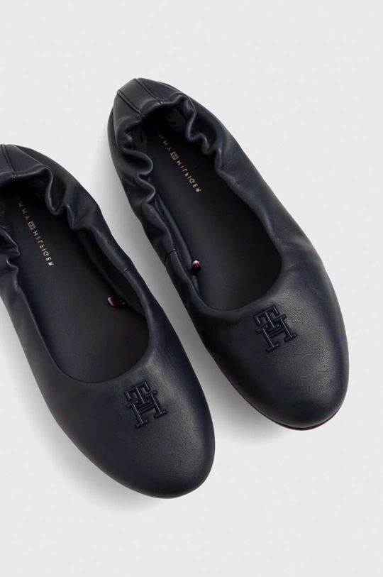 темно-синій Шкіряні балетки Tommy Hilfiger TH ELEVATED ELASTIC BALLERINA Жіночий