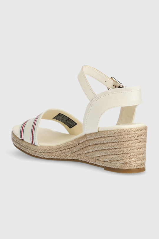 Sandále Tommy Hilfiger SHIRTING WEDGE SANDAL Zvršok: Textil, Prírodná koža Vnútro: Textil, Prírodná koža Podrážka: Syntetická látka