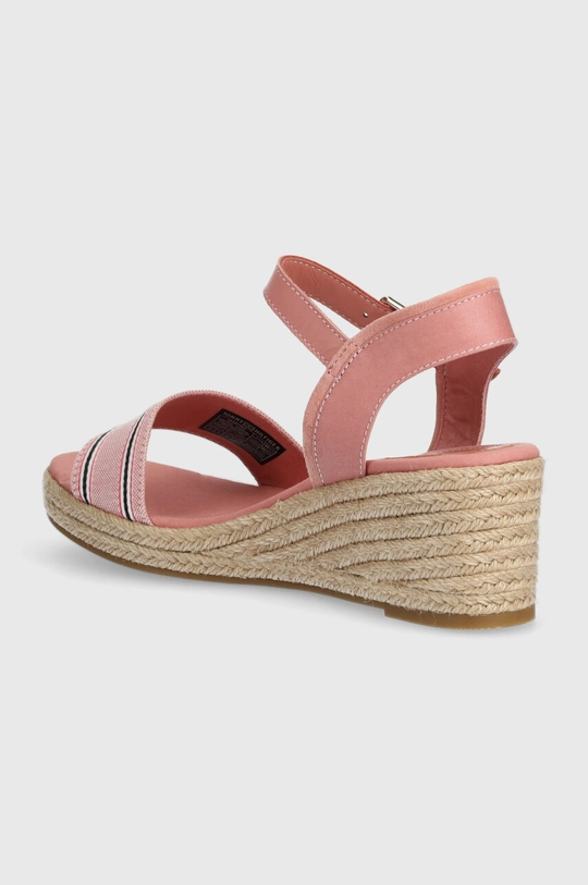 Tommy Hilfiger sandały SHIRTING WEDGE SANDAL Cholewka: Materiał tekstylny, Skóra naturalna, Wnętrze: Materiał tekstylny, Skóra naturalna, Podeszwa: Materiał syntetyczny