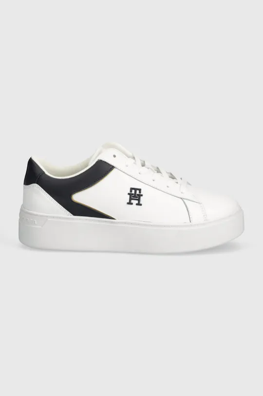 Кожаные кроссовки Tommy Hilfiger TH PLATFORM COURT SNEAKER белый