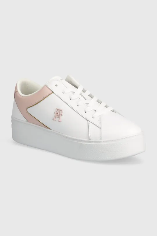 bianco Tommy Hilfiger sneakers in pelle TH PLATFORM COURT SNEAKER Donna
