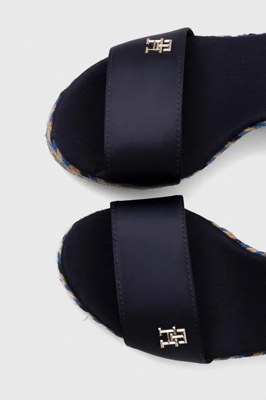 blu navy Tommy Hilfiger sandali COLORFUL HIGH WEDGE SATIN SANDAL