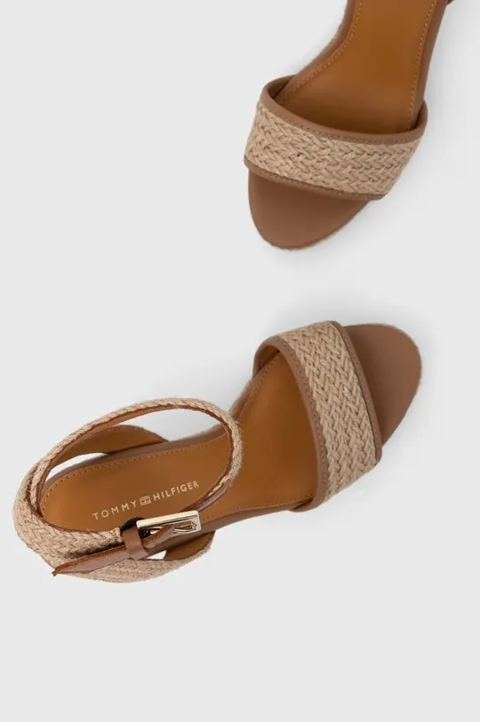 Tommy Hilfiger sandali TH ROPE HIGH WEDGE SANDAL Gambale: Materiale tessile, Pelle naturale Parte interna: Materiale sintetico, Pelle naturale Suola: Materiale sintetico