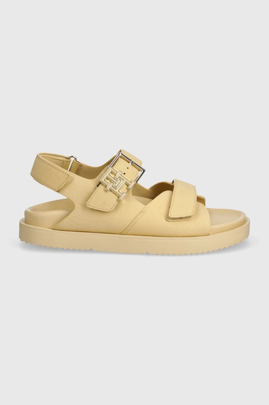 Tommy Hilfiger sandały nubukowe TH HARDWARE NUBUCK SPORTY SANDAL beżowy