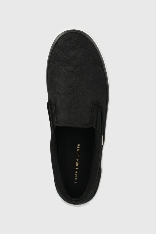 μαύρο Πάνινα παπούτσια Tommy Hilfiger VULC CANVAS