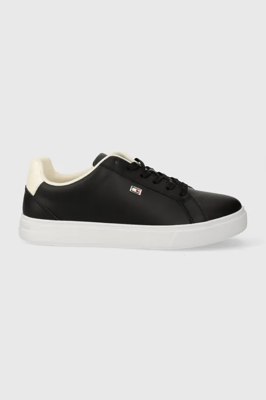 nero Tommy Hilfiger sneakers in pelle FLAG COURT SNEAKER Donna