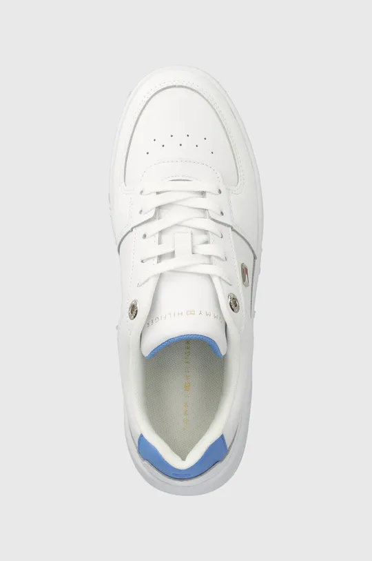 λευκό Δερμάτινα αθλητικά παπούτσια Tommy Hilfiger FLAG BASKET