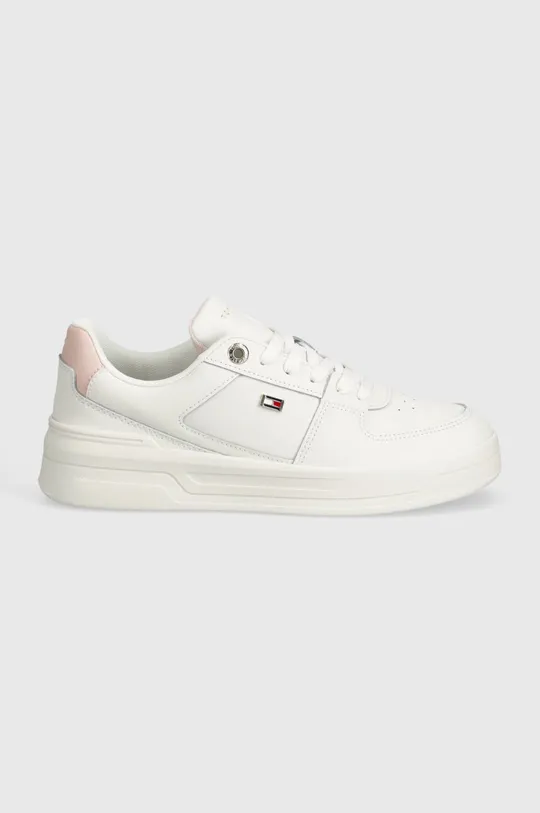 Tommy Hilfiger sneakers in pelle FLAG BASKET bianco