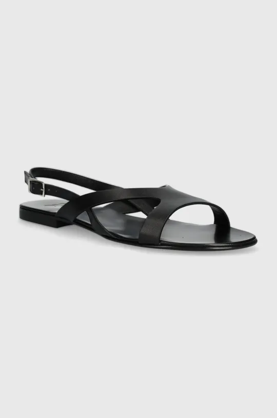 Usnjeni sandali Weekend Max Mara Monviso črna