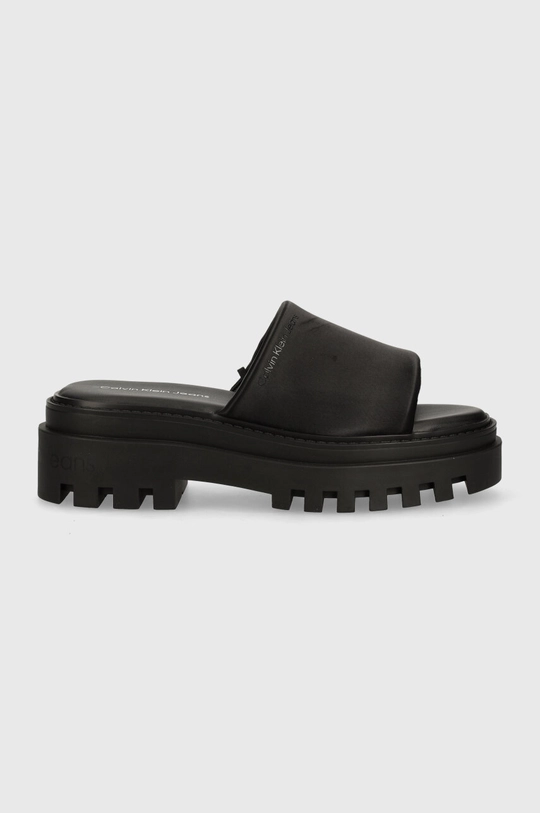 Calvin Klein Jeans klapki TOOTHY COMBAT SANDAL IN DC czarny