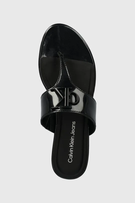 čierna Žabky Calvin Klein Jeans FLAT SANDAL SLIDE TOEPOST MG MET